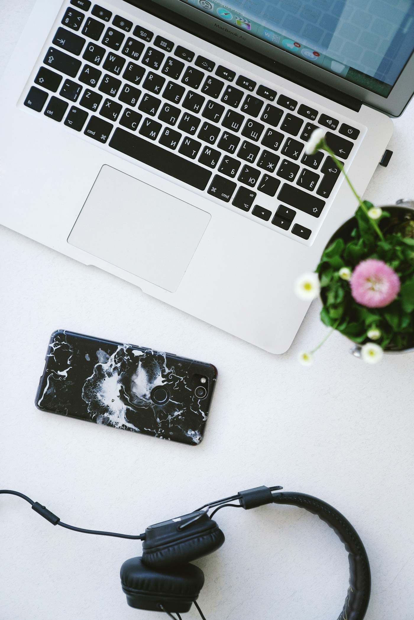 A carefully arranged collection of modern technology